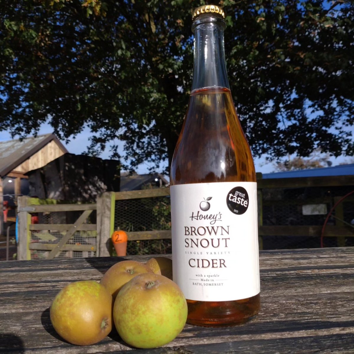 ⭐ We are thrilled to announce our limited edition single variety Brown Snout cider achieved a  2023 Great Taste award ⭐ It will be available from our @bathchristmasmarket chalet 23rd November to the 10th December and also retailers @hartleyfarm and @bathsoftcheese