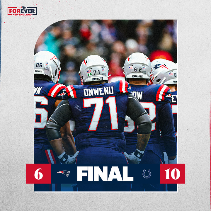 Patriots's tweet photo. Final. https://t.co/zgucyFg651