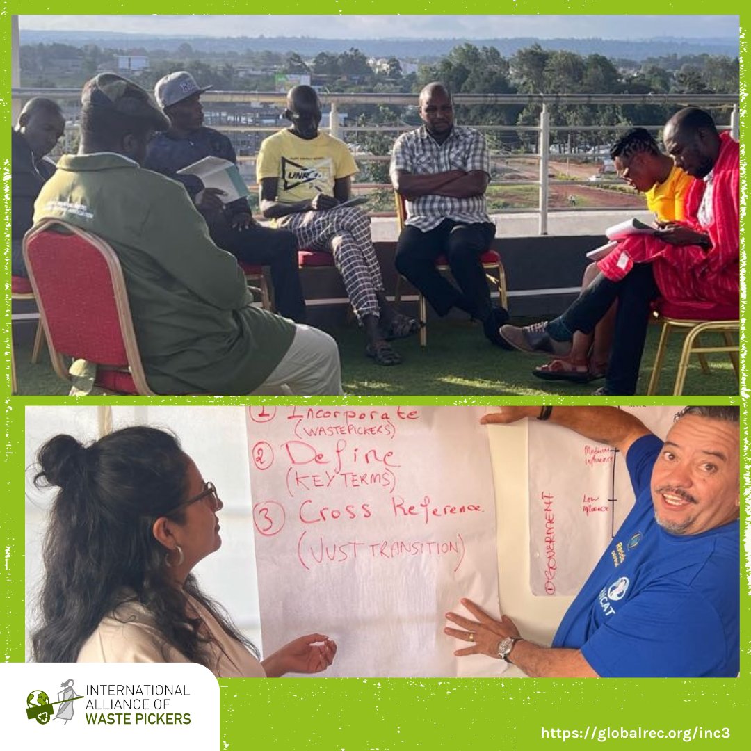 globalrec_org's tweet photo. #WastepickersAtINC3 are ready and strategising for #INC3  to push for #JustTransition in #PlasticsTreaty. Watch out for more detail here https://t.co/ftabZ0fEy4 https://t.co/dnZmPOzFDx
