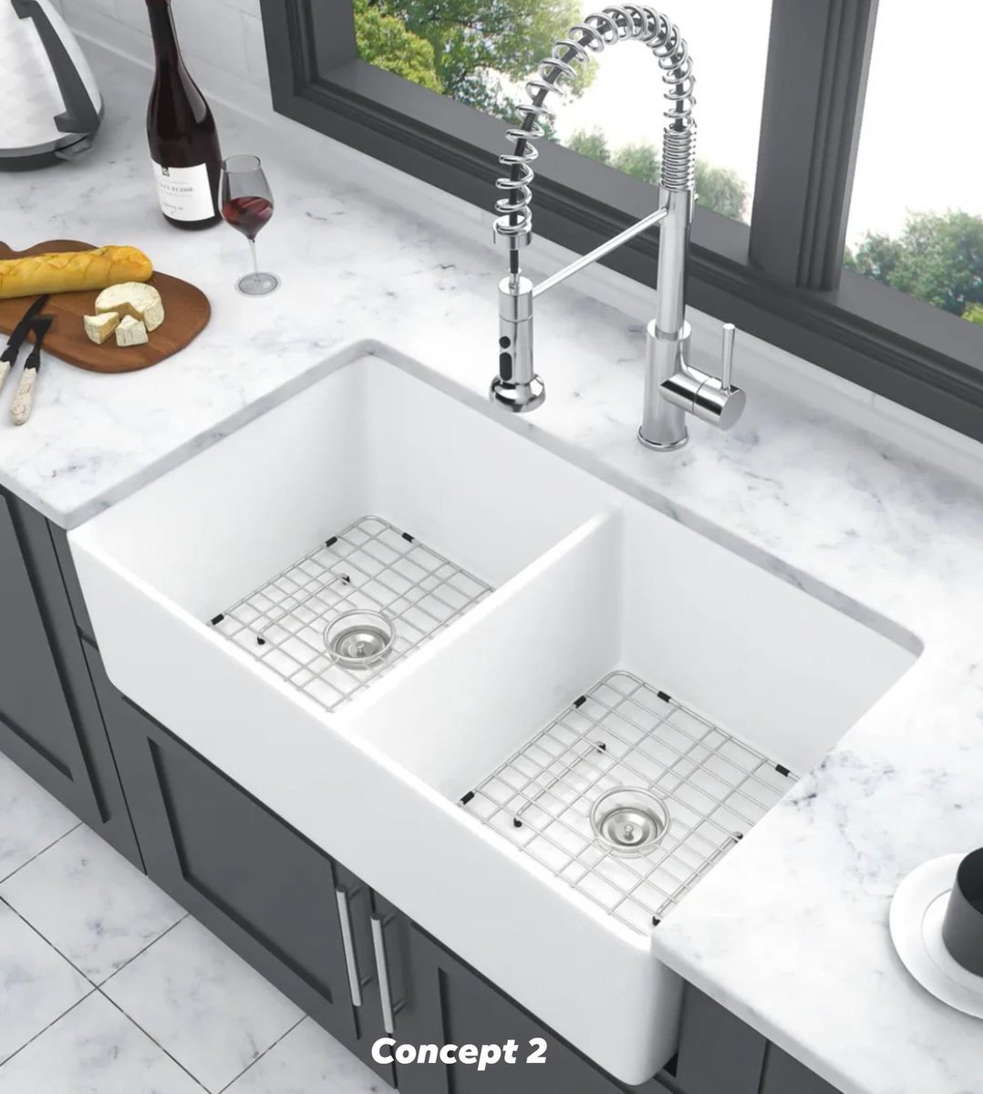 gabi_sperry's tweet image. The big Sink debate. Do you prefer a single bowl or double bowl? With or without accessories? #Decisions #Concepts #DesignPhase