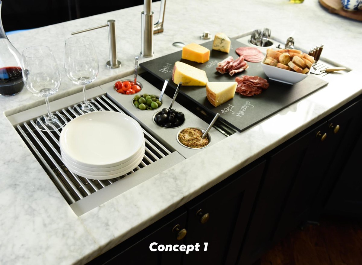 gabi_sperry's tweet image. The big Sink debate. Do you prefer a single bowl or double bowl? With or without accessories? #Decisions #Concepts #DesignPhase