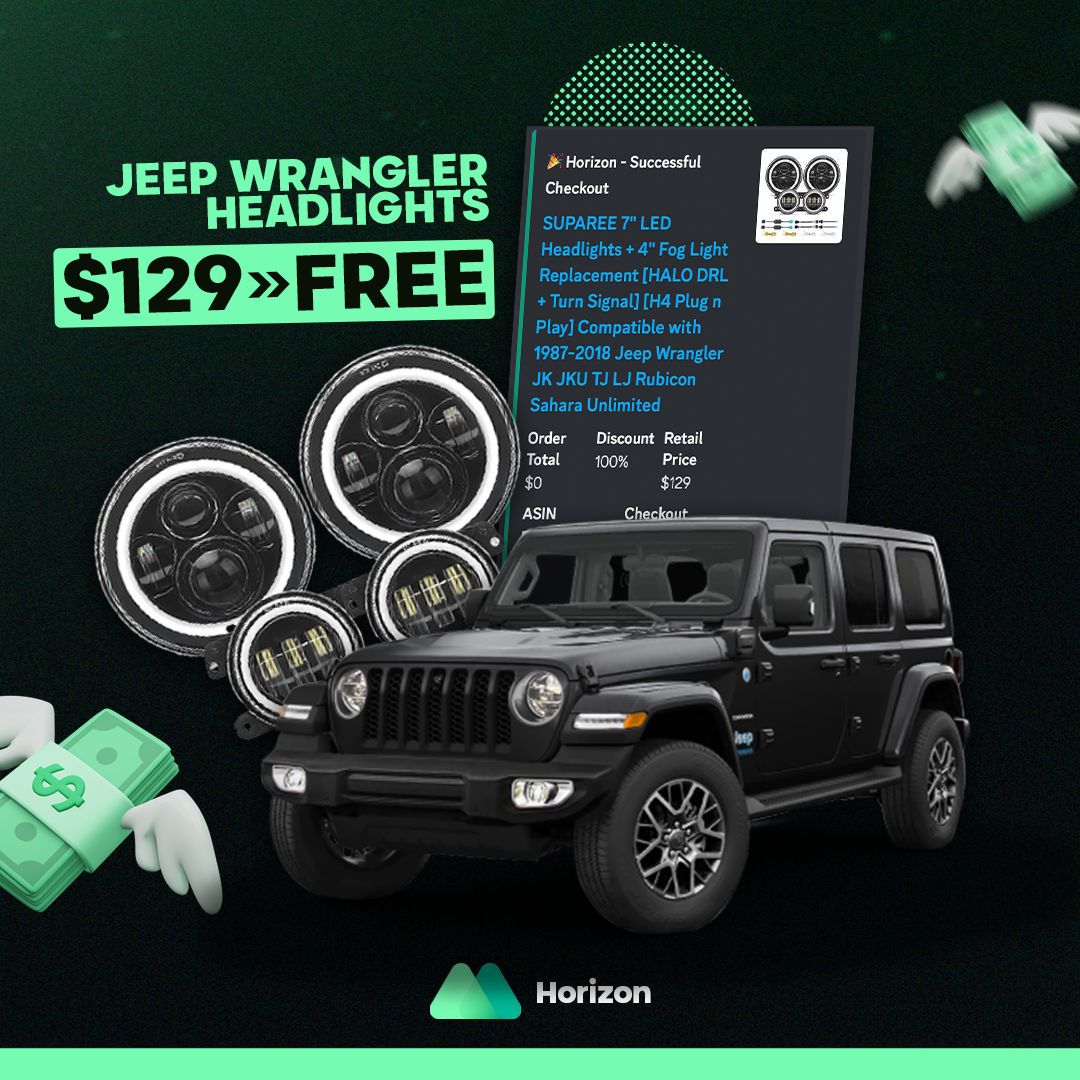 HORIZON FREEBIES ONCE AGAIN DOMINATING

over 50+ checkouts within 30 minutes  🕐 
JEEP WRANGLER HEADLIGHTS FOR FREE!!!  🤑 

LET US KNOW WHO WANTS TO JOIN DOWN BELOW  📩 

HERE ARE 5 COPIES HURRY!
whop.com/checkout/plan_…