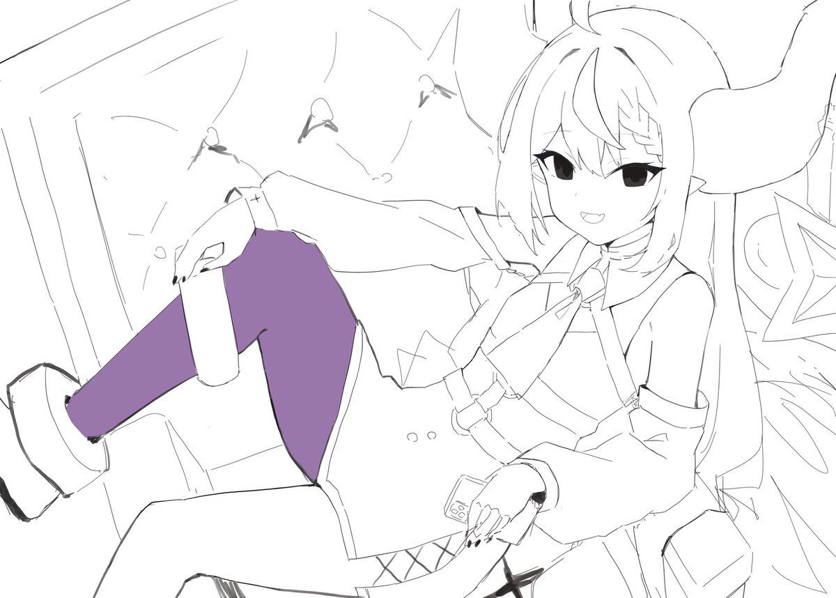 ラプ様のラフ
秋服とめっずらしい横長イラスト
タペは別のにするとおもわれ 