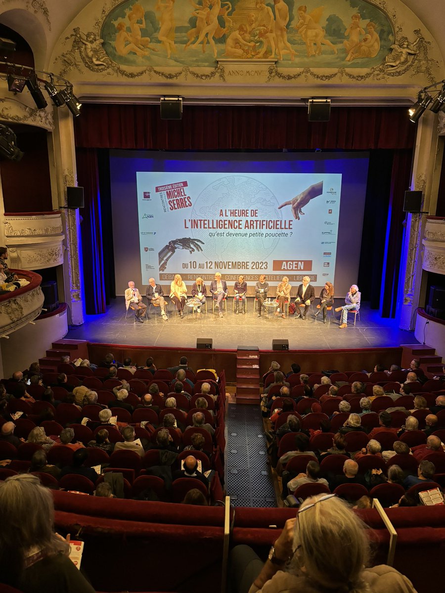 DavidDjaiz's tweet photo. Conférence de clôture des #RencontresMichelSerres : avec 10 000 entrées, 2 000 scolaires, 30 entreprises partenaires, et un thème, l’IA, qui a passionné le public, cette édition est celle de la confirmation! 🚀💥 À l’année prochaine pour de très belles surprises! https://t.co/sWjAyxJYdM