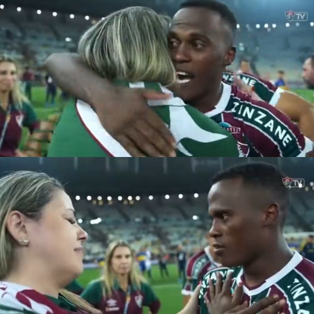 Qué momento tras la coronación de Fluminense en Libertadores. Jhon Arias va y abraza a Emily Gonçalves, la psicóloga del club.

Cuando Jhon llegó al Flu, acababa de fallecer su abuelo, quien fue el que lo crió. En su primer año, tan solo pudo participar en 1 gol en 20 partidos.
