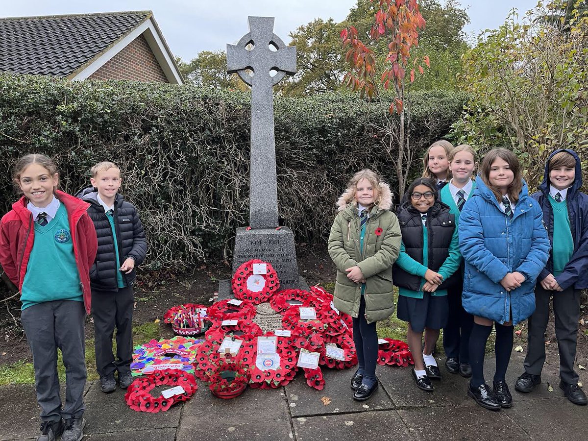 Well done to the Year 6 Ambassadors who represented our school at the Send Remembrance parade.