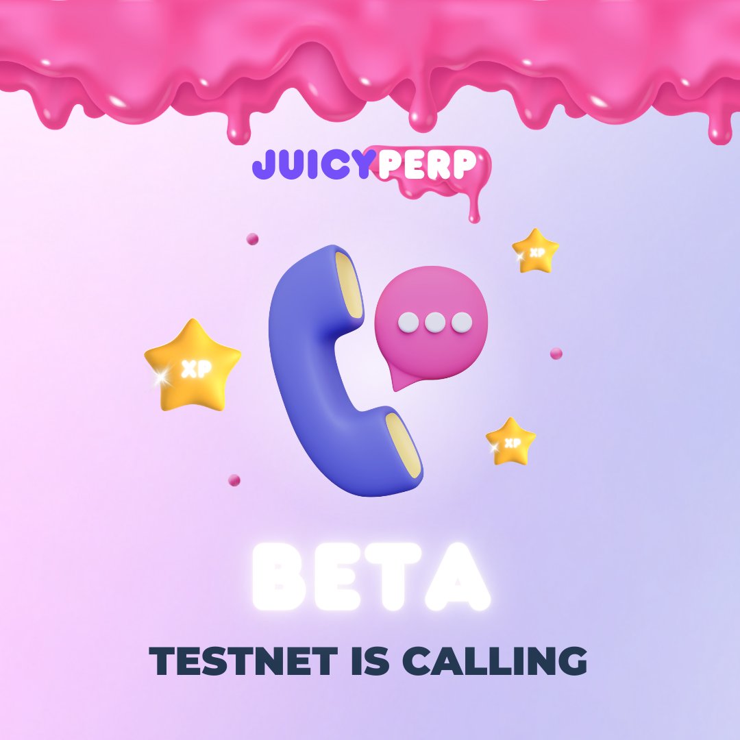 JuicyPerp's tweet photo. Sers

Our incentivized BETA testnet is calling... 📞

Here is why you should probably pick up and start battling on NFT floor prices 👇

Sign-ups are closing in 24h, so make sure to read till the end to get a spot 🫡

Squeezing Out the Details

Our closed Beta for NFT Battles is about to see the light of day! 

- And guess when?

Yup, we are launching this week on #Arbitrum Sepolia with a prize pool of over 50.000 juicy XPs

We can hardly contain our excitement after relentlessly building these past months!

So, if you’ve got a thing for being early, you might wanna read on 👇

The Juicy Rewards and Why You Should Care

Be among the first to try out our NFT options & perpetuals protocol and start climbing the leaderboard before everyone else. Points farming included. 

- Those rewards testers & traders earn from NFT battles?

Collected XPs remain on-chain, and they will journey with you as we’ll venture into the main-net 👀

Incentivized² — XP and Trading Competition

@JuicyPerp is all about gamification and reward systems, that’s why we launch our beta testnet with a leaderboard, XP system and trading competition already in place.

Phew… those benefits of signing-up. There's still some spots left btw... Keep on reading! 👇

NFT Battles? Tell Me More!

We believe being able to short and long NFTs in an engaging and gamified way is long overdue.

We took all that's dull and tricky about trading options & perps and made it as intuitive as possible.

Thus, our NFT Battles resemble binary options with a 24-hour expiry and a fixed strike price.
 
Simply predict 'Moon or Doom' (Up/Down) on the floor prices of your favourite blue chip NFT collections. Battle pools will open every hour - 24/7.

We didn't want to make another dark and technical UI/UX like many traditional options & perp DEXs. 
So we rather opted for something... more bright and juicy...🍇

Adding a Secondary Market + New Collections

In contrast to our concluded Alpha testnet we are now offering users a secondary marketplace to exit their battle positions even before expiry:

- Increasing liquidity

- Increasing degeneracy

- Increasing the fun 

Additionally, introducing new battle pools with 5 supported NFT collections and more to come! 🫡

Shoutout to @miladymaker, @BoredApeYC, @Azuki, @pudgypenguins and the @DeGodsNFT fam.

What's Next?

We got 300 spots to fill.

So, consider following now to not miss out on the launch and upcoming announcements.

Turn your notifications on🔔

Check out our bio for all the official links!

Any questions? AMA! 👇