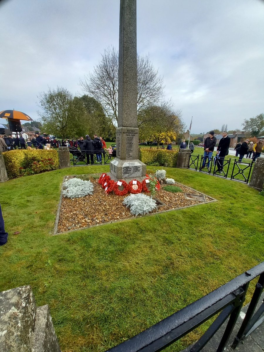 Despite the dull day, many gathered this morning for the Act of Remembrance at Redbourn War Memorial - They shall grow not old, as we that are left grow old: Age shall not weary them, nor the years condemn. At the going down of the sun and in the morning, We will remember them.