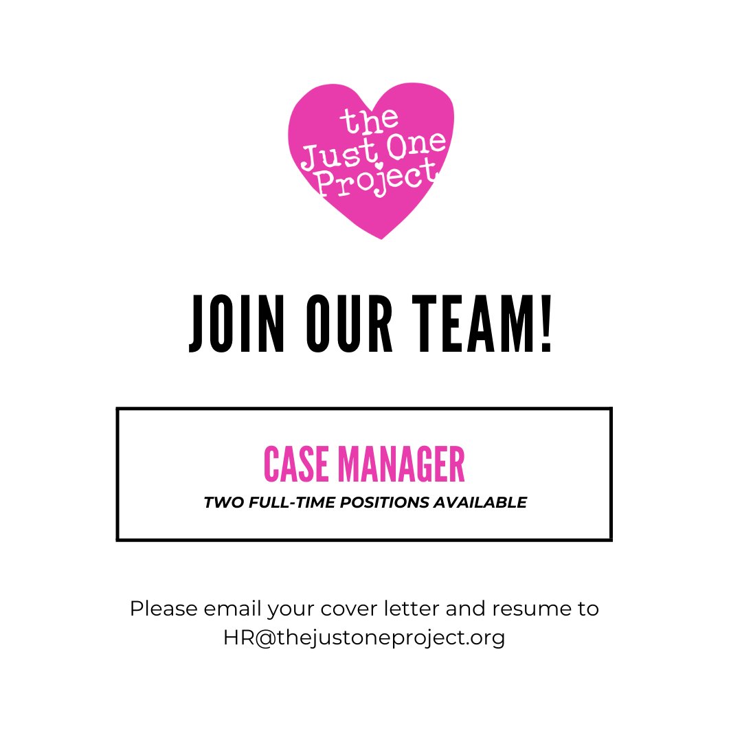 thejust1project's tweet photo. Join our team! 
We are hiring two full-time case managers to work in our CCSD Markets😍🙌

If you are interested in applying please send your resume and cover letter to hr@thejustoneproject.org https://t.co/2IIVlHojnQ