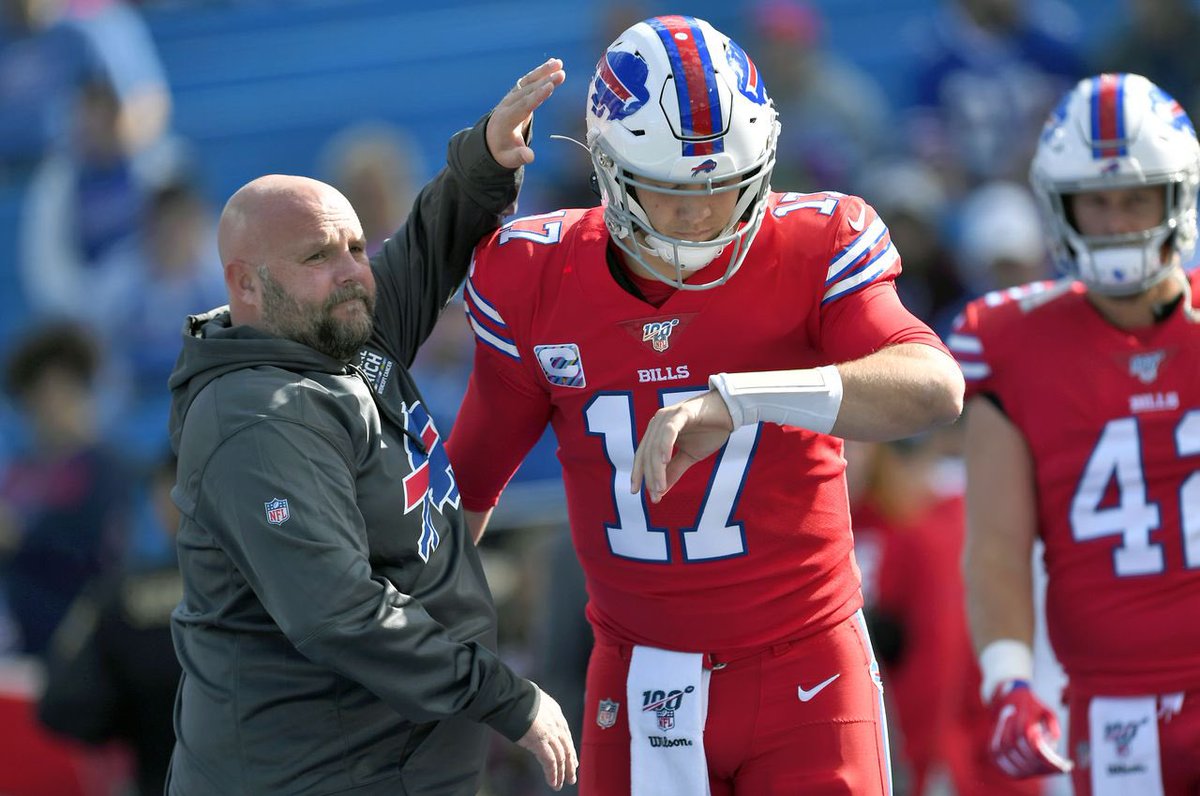 TheBillsGuys's tweet photo. Would you fire McD to replace him with Brian Daboll? 

A guy with an offensive background that QB1 clearly has a special relationship with #BillsMafia 

Daboll could be on the hot seat RN
(Per @PLeonardNYDN) https://t.co/c70SCd1KgJ