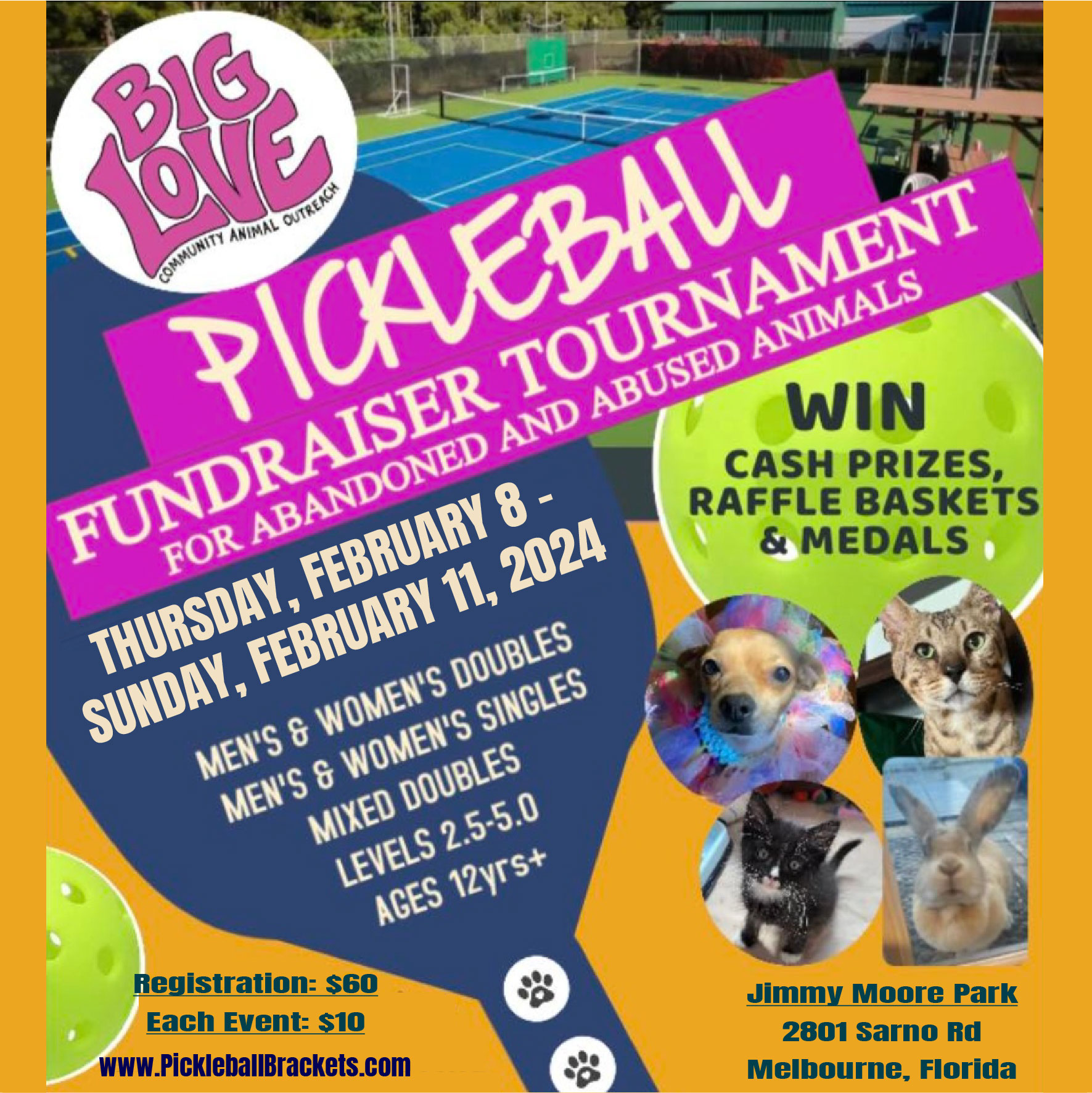 pickleball tournament fundraiser anniversary gift for parents