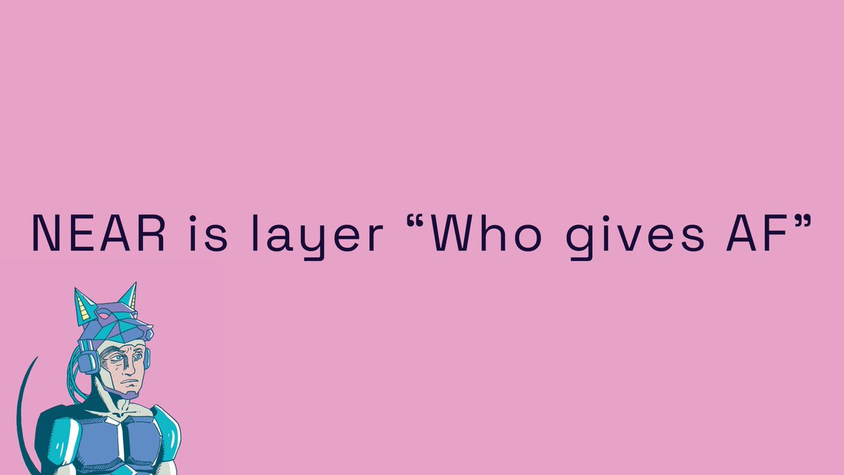 NEAR is layer "who gives af"

L1, L2, L42 doesn't matter!

What matters?

NEAR partners with core Eth projects and offers solutions for top founders.

🔹@eigenlayer faster rollup settlements/finality
🔹DA which is good for L2s
🔹collab with @0xPolygonLabs zk for a zk wasm prover