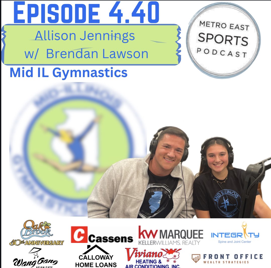 Allison Jennings with Brendan Lawson from @mid_il_gymnastics_ check them out in our latest!!! open.spotify.com/episode/4y0HZH…