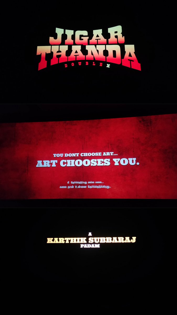 Rasmal (@sahadrasmal) on Twitter photo #JigarthandaDoubleX - A Karthik Subbaraj PADAM💥
The Peak 'CINEMA'❤️
<a href="/offl_Lawrence/">Raghava Lawrence</a> & <a href="/iam_SJSuryah/">S J Suryah</a> with great performance🥵. Whistle worthy scenes👌
Jigarthanda returns with double doss. That's it!
"You don't choose Art, Art chooses you" <a href="/karthiksubbaraj/">karthik subbaraj</a> #JigarthandaDoubleX - A Karthik Subbaraj PADAM💥
The Peak 'CINEMA'❤️
<a href="/offl_Lawrence/">Raghava Lawrence</a> & <a href="/iam_SJSuryah/">S J Suryah</a> with great performance🥵. Whistle worthy scenes👌
Jigarthanda returns with double doss. That's it!
"You don't choose Art, Art chooses you" <a href="/karthiksubbaraj/">karthik subbaraj</a>