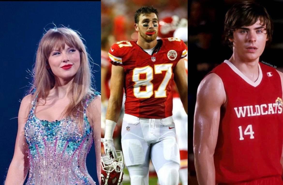 Se dan cuenta que si Taylor Swift y Travis Kelce se casan y tienen un hijo, va a tener el mismo dilema que Troy Bolton.