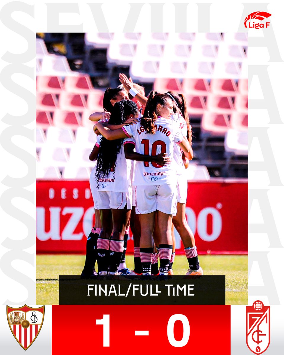 Sevilla FC Femenino (@sevillafc_fem) on Twitter photo FINAL | ¡Importantísimo triunfo para el #SevillaFCFem en casa:
🤍 1⃣-0⃣ 🔵 #SevillaFCGranada (90+5')
⚽️ <a href="/martinprieto_9/">Martín-Prieto</a>
#LigaF #WeareSevilla #NuncaTeRindas FINAL | ¡Importantísimo triunfo para el #SevillaFCFem en casa:
🤍 1⃣-0⃣ 🔵 #SevillaFCGranada (90+5')
⚽️ <a href="/martinprieto_9/">Martín-Prieto</a>
#LigaF #WeareSevilla #NuncaTeRindas