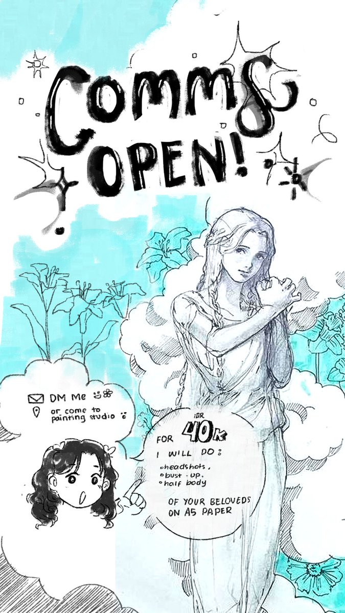 buat wargi kampus tercinta... aku lg open commish... boleh lgsg dm aja yah ☝️🥺  terimakasih banyak teman2 dan kawan2 dan friends buddies tomodachi babaturan 🫶 #opencommission #commissionsopen #artidn #zonauang #zonajajan