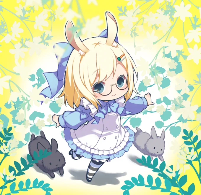skebでリクエストしてもろた子、内気でかわいいウサギちゃんです!ありがとうございます～!