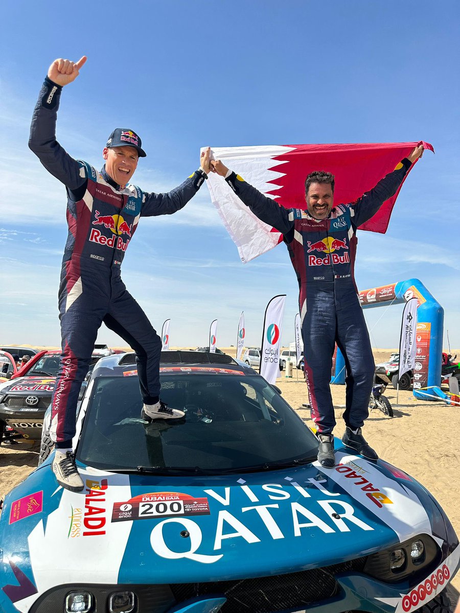 Prodrive (@prodrive) on Twitter photo What a week in Dubai! Another event win for <a href="/AlAttiyahN/">Nasser S Al Attiyah</a> & <a href="/matthieubaumel/">Mathieu Baumel</a> but this time in our Prodrive Hunter T1+ at the Dubai International Baja.
Stage winners 🥇🥇🥇 and overall 2023 <a href="/fia/">FIA</a> World Cup for Cross-Country Bajas Champions 🏆🥇
Next stop …. 2024 <a href="/dakar/">DAKAR RALLY</a> in January. What a week in Dubai! Another event win for <a href="/AlAttiyahN/">Nasser S Al Attiyah</a> & <a href="/matthieubaumel/">Mathieu Baumel</a> but this time in our Prodrive Hunter T1+ at the Dubai International Baja.
Stage winners 🥇🥇🥇 and overall 2023 <a href="/fia/">FIA</a> World Cup for Cross-Country Bajas Champions 🏆🥇
Next stop …. 2024 <a href="/dakar/">DAKAR RALLY</a> in January.