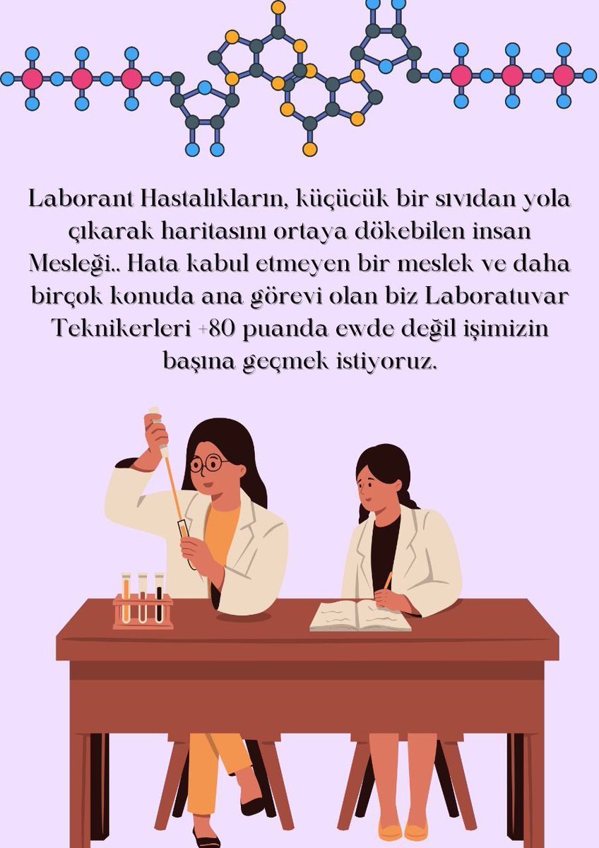 Bizler tıbbi Laborantlar olarak artık Laboratuvarlarimiza kavuşmak istiyoruz. Sahada ki meslektaşlarımızın iş yükünü hafifletmek ve +80 puanlarda hak ettiğimiz atamayı almak istiyoruz.
#FkocaAtamayıAçıkla