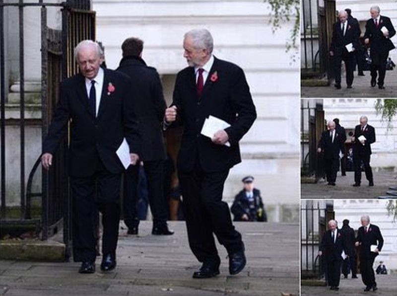 THIS DAY in 2016, the Daily Mail printed images of #Corbyn ''DANCING!!' at the #Cenotaph on #RemembranceDay.

Actuality - he was walking alongside a 92-year-old veteran ... whom they cropped out.

The Mail. It lies. It's what it does.