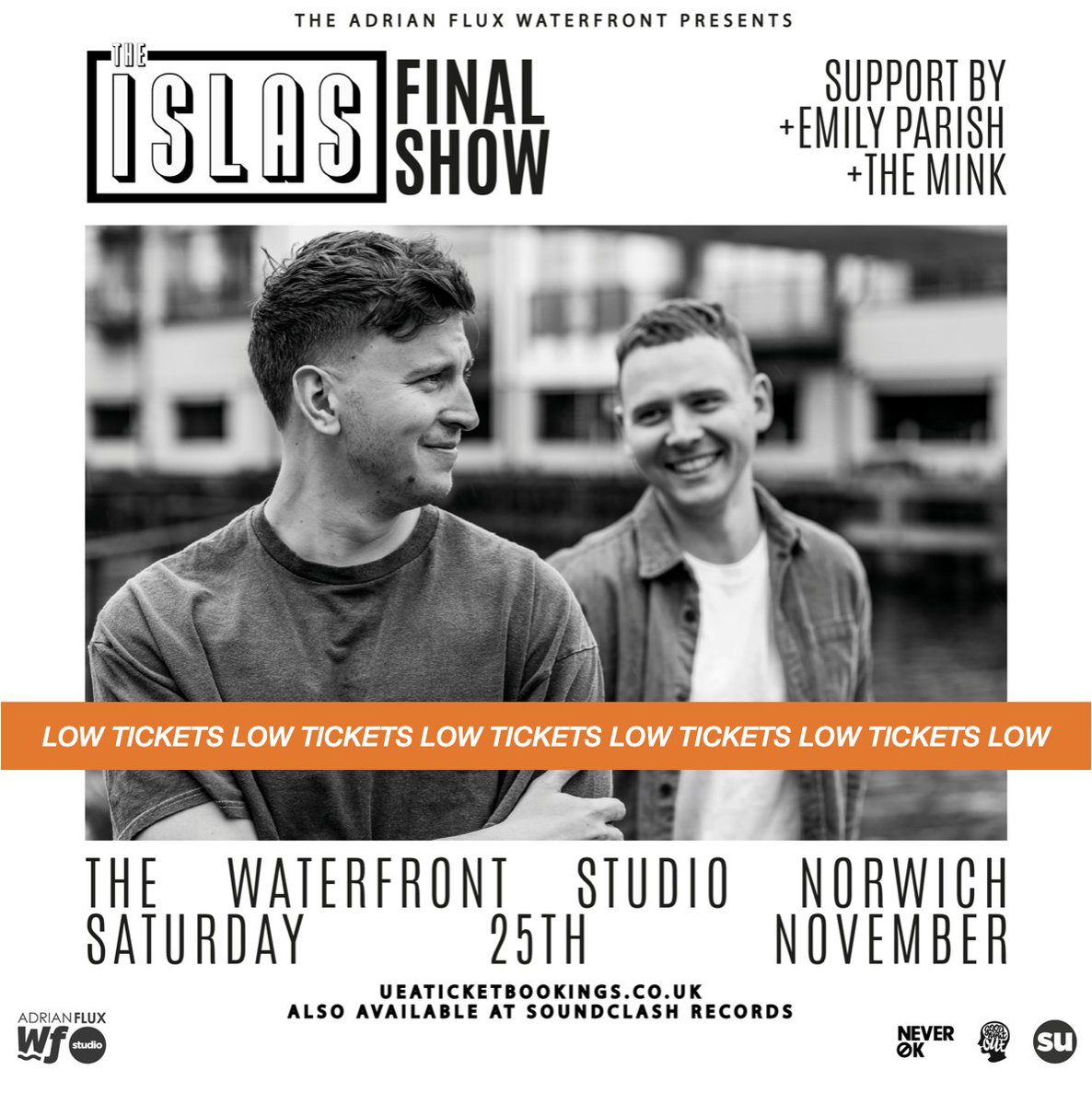 🔊 Tickets are now running low for our final ever show at The Waterfront in Norwich. You can come and join the party for just £9 here: ueaticketbookings.co.uk/ents/event/253…