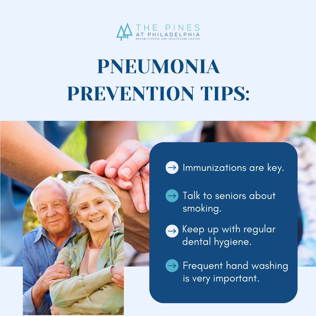 pinesatphili's tweet image. Knowledge empowers! This World Pneumonia Day, arm yourself with insights on preventing pneumonia in seniors. Here are a few tips. 🌎📚 #SeniorProtection #ThePinesAtPhilly