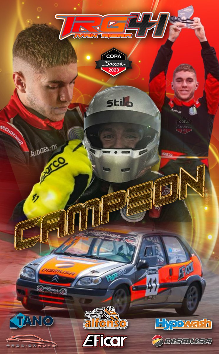 Muchas felicidades <a href="/Ivanrg41/">Ivan Riera</a> por fin te llego la recompensa a tu trabajo y el de tu familia y de tus patrocinadores. Eres CAMPEON.