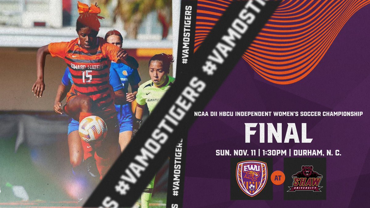 EWU_Athletics's tweet photo. Womenโs Soccer Gameday Info:
@NCAADII HBCU Independent Womenโs Soccer Championship Final
#EWUWSOC ๐ @shawbears
โฐ 1:30pm
๐๏ธ Durham County Memorial Stadium
๐ Durham, N. C.
๐บ No Live Stream
๐ https://t.co/HFWuzQxOSj
#VamosTigers! #TigerPride!๐
โฝ๏ธ https://t.co/DZH1xV4C1I