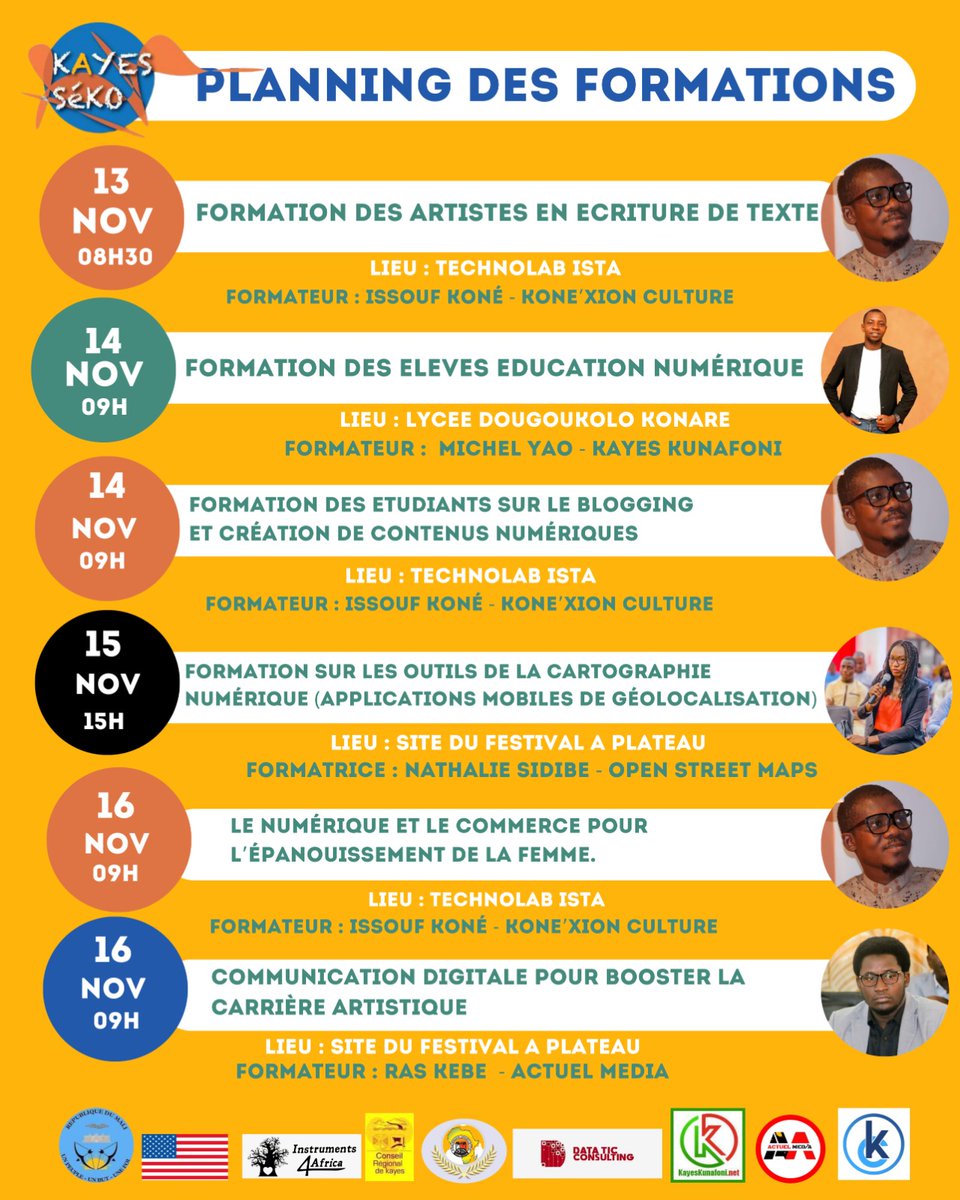 YaoOfficiel's tweet photo. Je serai avec les élÚves du lycée #Dougoukolo #Konaré de #Kayes pour parler de l'éducation numérique dans le cadre de la 3 e édition du festival Kayes Séko . C'est ce mardi 14 novembre 2023 à 8h30. https://t.co/zX6SLkdjKs