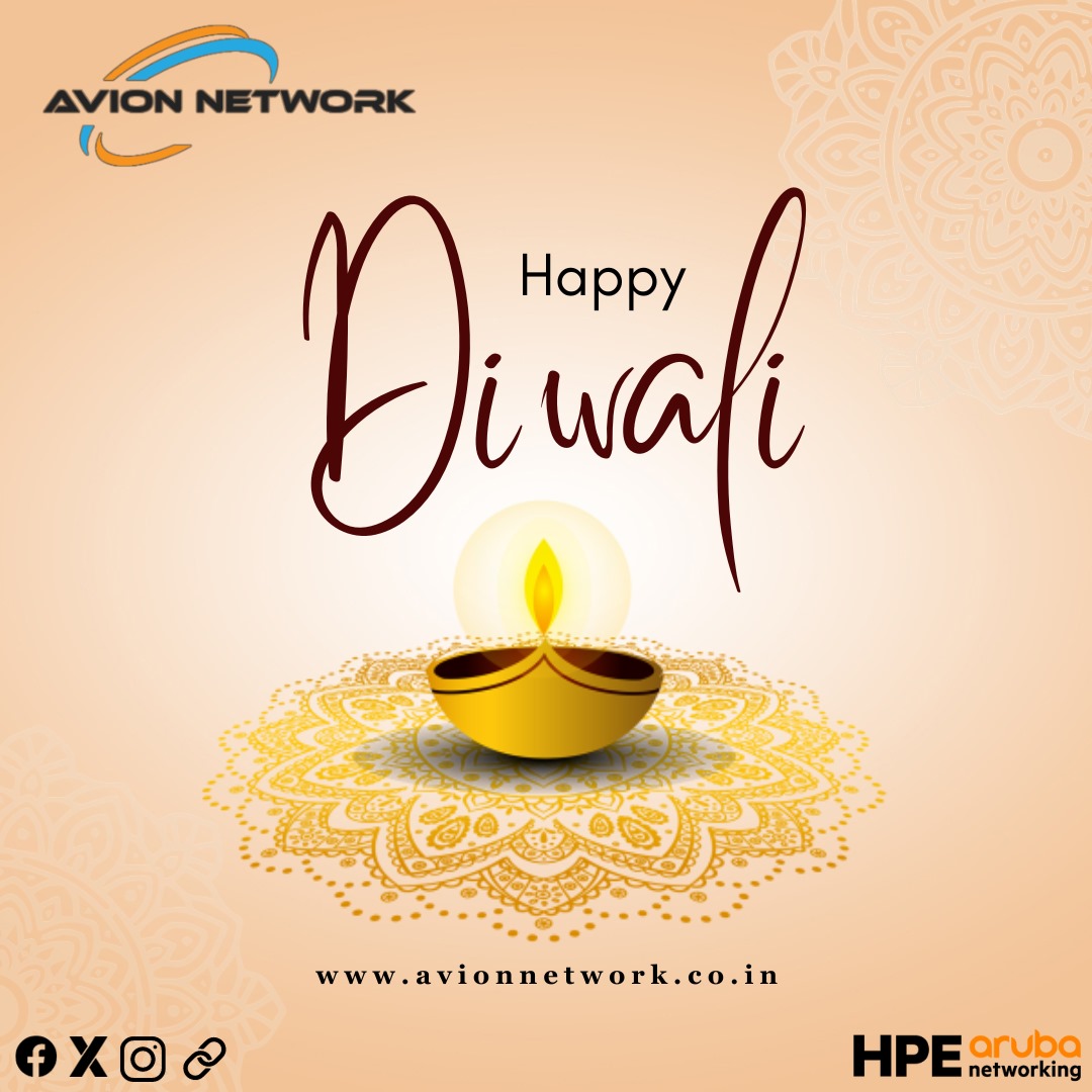 AvionNetwork_IN's tweet photo. Wishing you and your family a very very happy and prosperous Diwali.
#Aruba #HPEAruba #ArubaION #AvionNetwork #Networking https://t.co/ucihsn14Jl