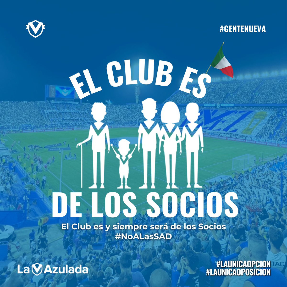 Nosotros como agrupación reafirmamos que nuestro club es y siempre será de los SOCIOS! #NoALasSAD 

#LaVAzulada #GenteNueva #LaUnicaOposicion #LaUnicaOpcion