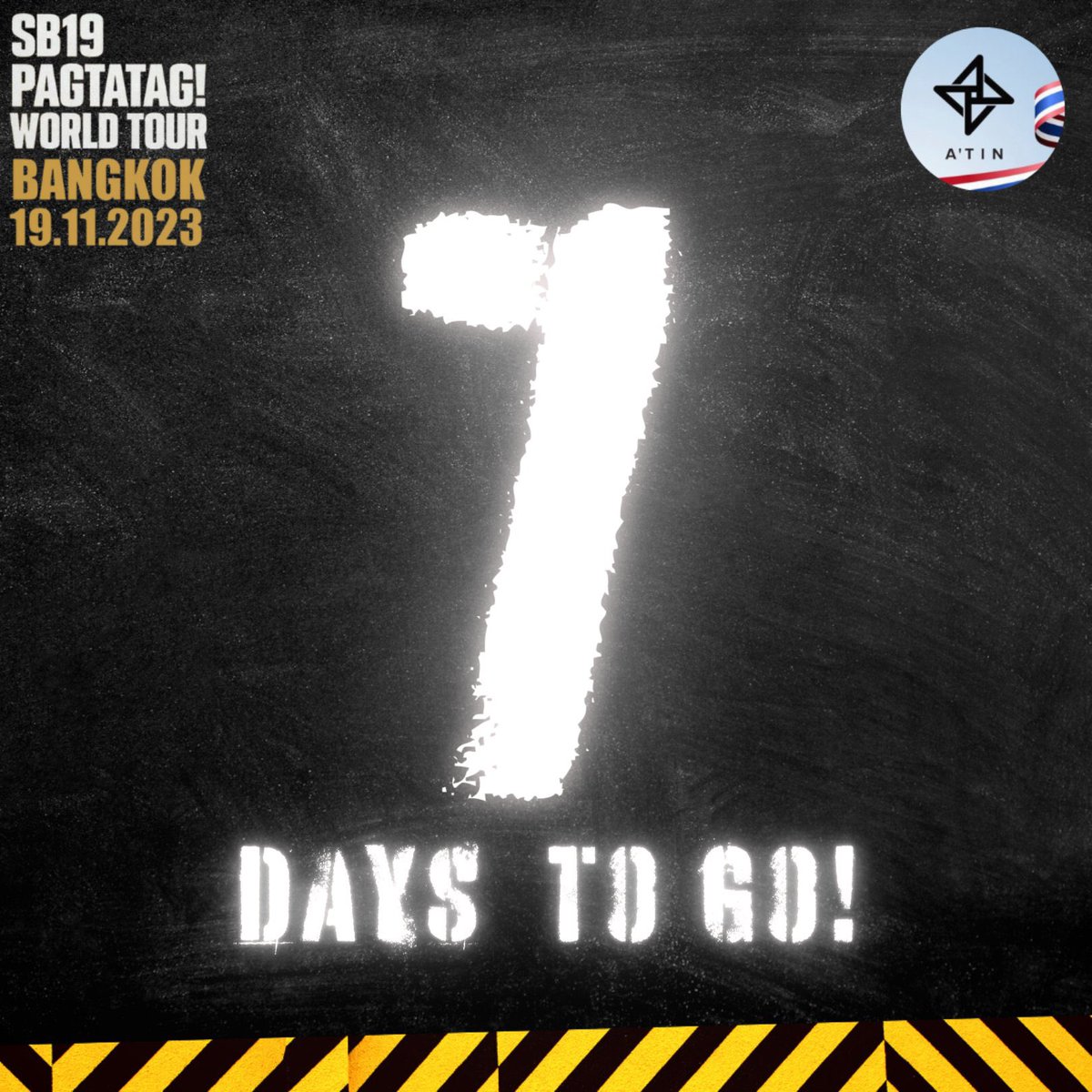 1 week to go before SB19’s 1st ever concert in Thailand 🇹🇭 

Buy ticket 🔗 m.thaiticketmajor.com/concert/sb19-p…

<a href="/imszmc/">PABLO</a> <a href="/JoshCullen_s/">JOSH CULLEN</a> <a href="/stellajero_/">Stell Ajero</a> <a href="/felipsuperior/">FELIP</a> <a href="/jah447798/">🏕</a> 
#PAGTATAGWorldTourBangkok
#เอตินไทยแลน