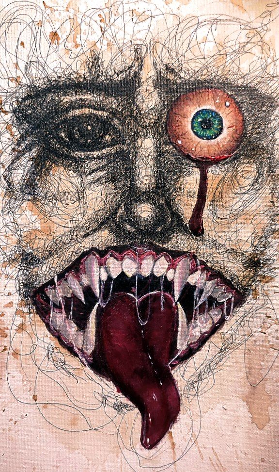Milkdno's tweet photo. #art #traditional #horror https://t.co/0UplSENmXn