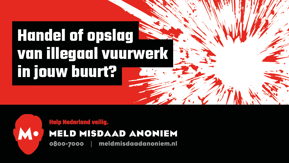 Het bezitten, handelen of vervoeren van Illegaal vuurwerk leidt tot levensgevaarlijke situaties 🧨. Heb jij informatie over de handel of opslag van illegaal vuurwerk? Meld het anoniem via 0800-7000 of online via onze website
#vuurwerk #explosiegevaar #veiligheid #nietinmijnbuurt