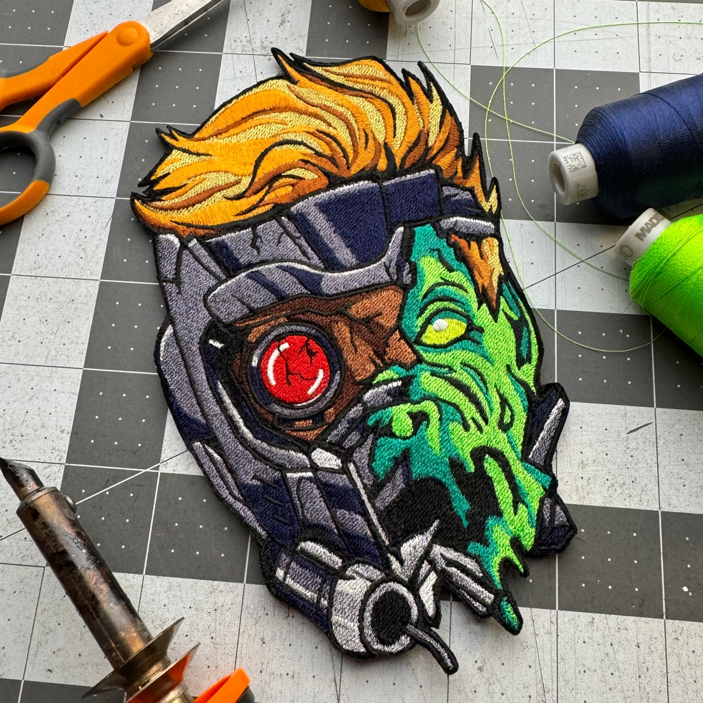 Patch inspiration by @theproperpatch

ZOMBIE STARLORD. 

#patch #patches #ricoma  #embrodidery #embroderydesigns #chromadigitizing #patchwork #custompatches  #patchstyle   #patchoftheday #designer #marvelcomics #marveluniverse #marvelmovies #zombiestarlord  #zombie  #digitizing