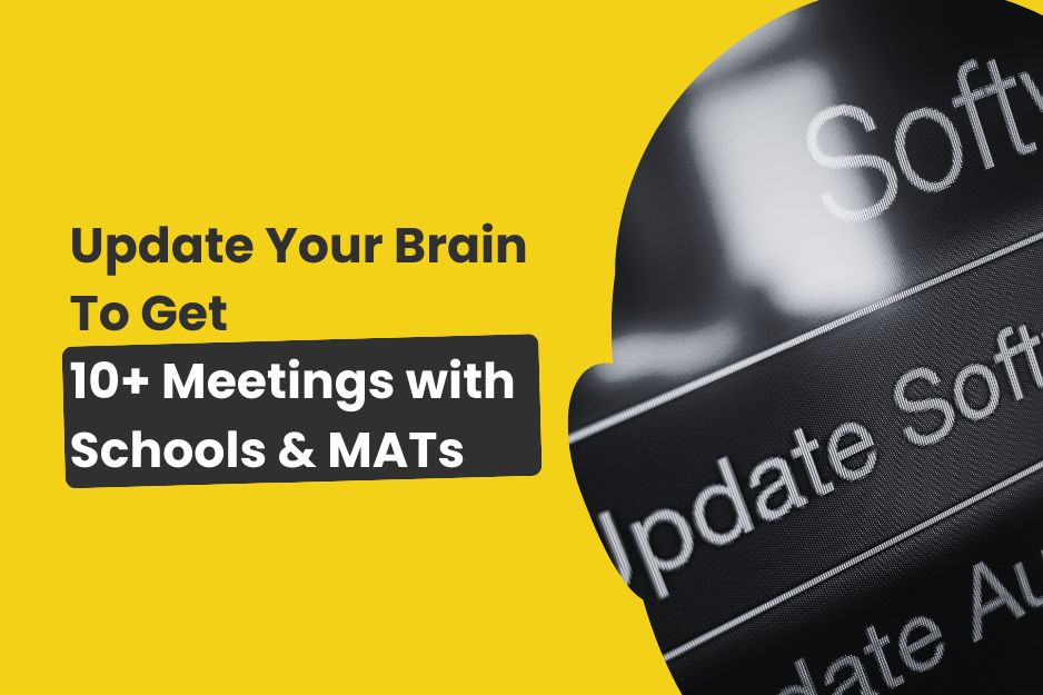 Think of your brain as software that can be updated to help you schedule 10+ meetings per week with schools and MATs. buff.ly/3ZZgyf7 by @TomJParkinson via @GoAccelerateNow #edtech #socialselling #digitalselling #sales #salstips #saleleader #salesforce #modernselling