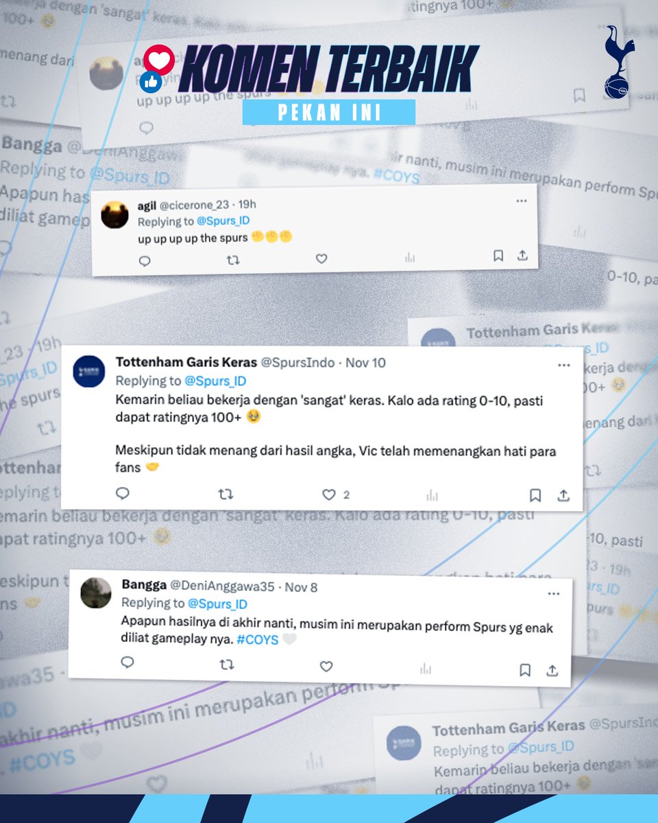 Spurs_ID's tweet photo. Terima kasih gaes selalu memberi energi positif dalam suka dan duka ⚪️
Salut! 🫡
#TopComments https://t.co/Cb6dHX8dsF