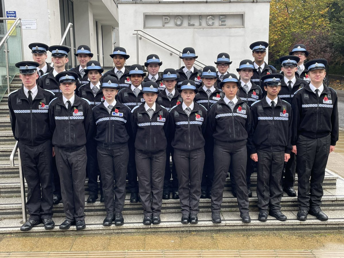 Remembrance parade 2023 in Leamington Spa #LestWeForget2023 #WeWillRememberThem  proud cadets reflecting on our history and what has gone before #policecadets