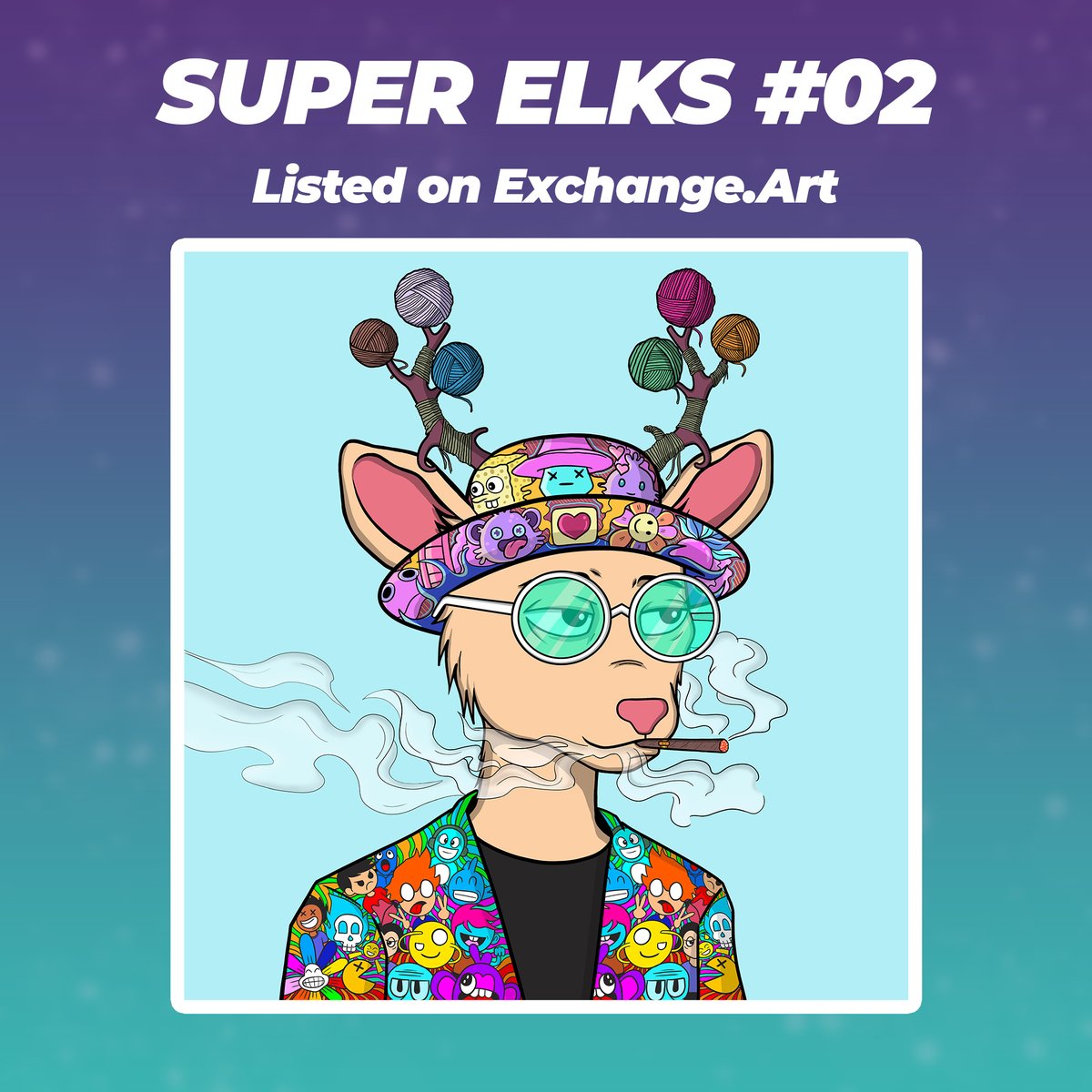 Super Elks #02 now listed on <a href="/exchgART/">Exchange Art</a> for 0.5 sol only. Grab it now. 
Link: exchange.art/single/Ck18147…… 

#SolanaNFT #exchgArt #nft #NFTCommmunity