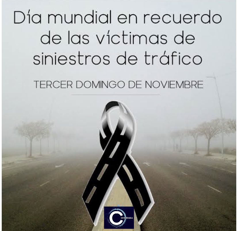CompensaAC's tweet image. Este día se recuerda a las víctimas que murieron en un siniestro de tránsito. Que sea un recordatorio para las autoridades y usuarios del espacio vial del gran número de personas fallecidas y al mismo tiempo las familias que está siendo terriblemente afectadas por estos hechos.