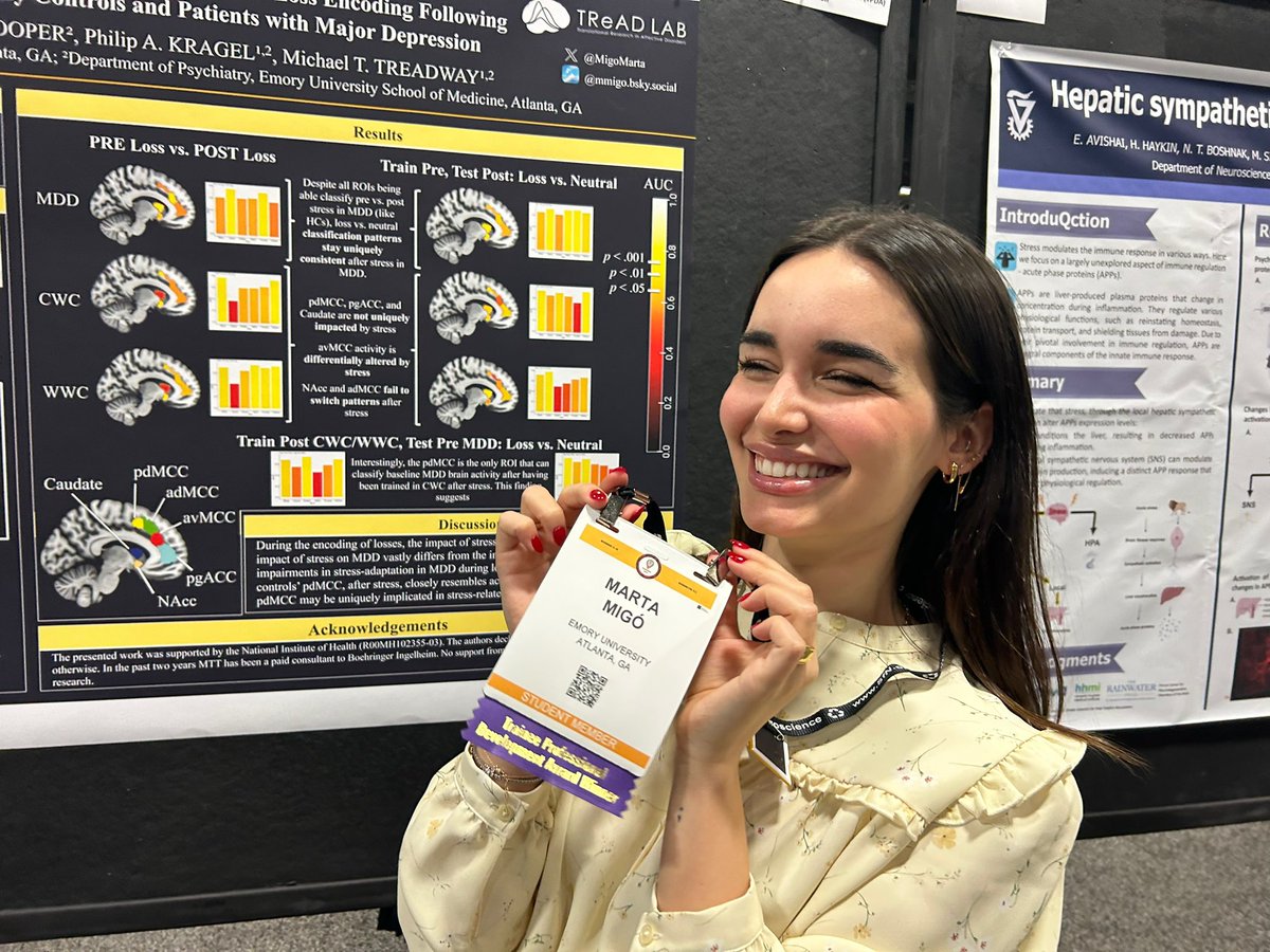 I’m so excited to be at <a href="/SfNtweets/">Society for Neuroscience (SfN)</a> to learn about all the cool research that my peers are doing! I’m also grateful to SfN for giving me a Trainee Professional Development Award 🤗Please swing by my poster HH25 - happening right now!