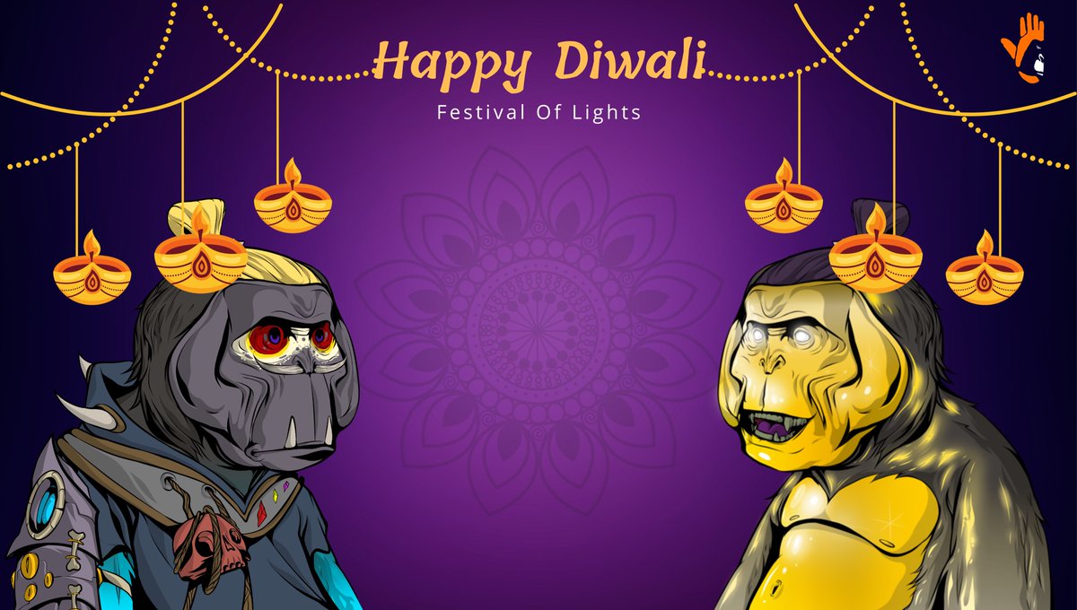 OrangutanNft__'s tweet photo. To all our Indian friends, 
Wishing you and your loved ones a Diwali filled with joy, light, and prosperity! May the festival of lights illuminate your life with happiness and good fortune. 
Happy Diwali! 🪔🎉
#Diwali https://t.co/Hfqts1sKmk
