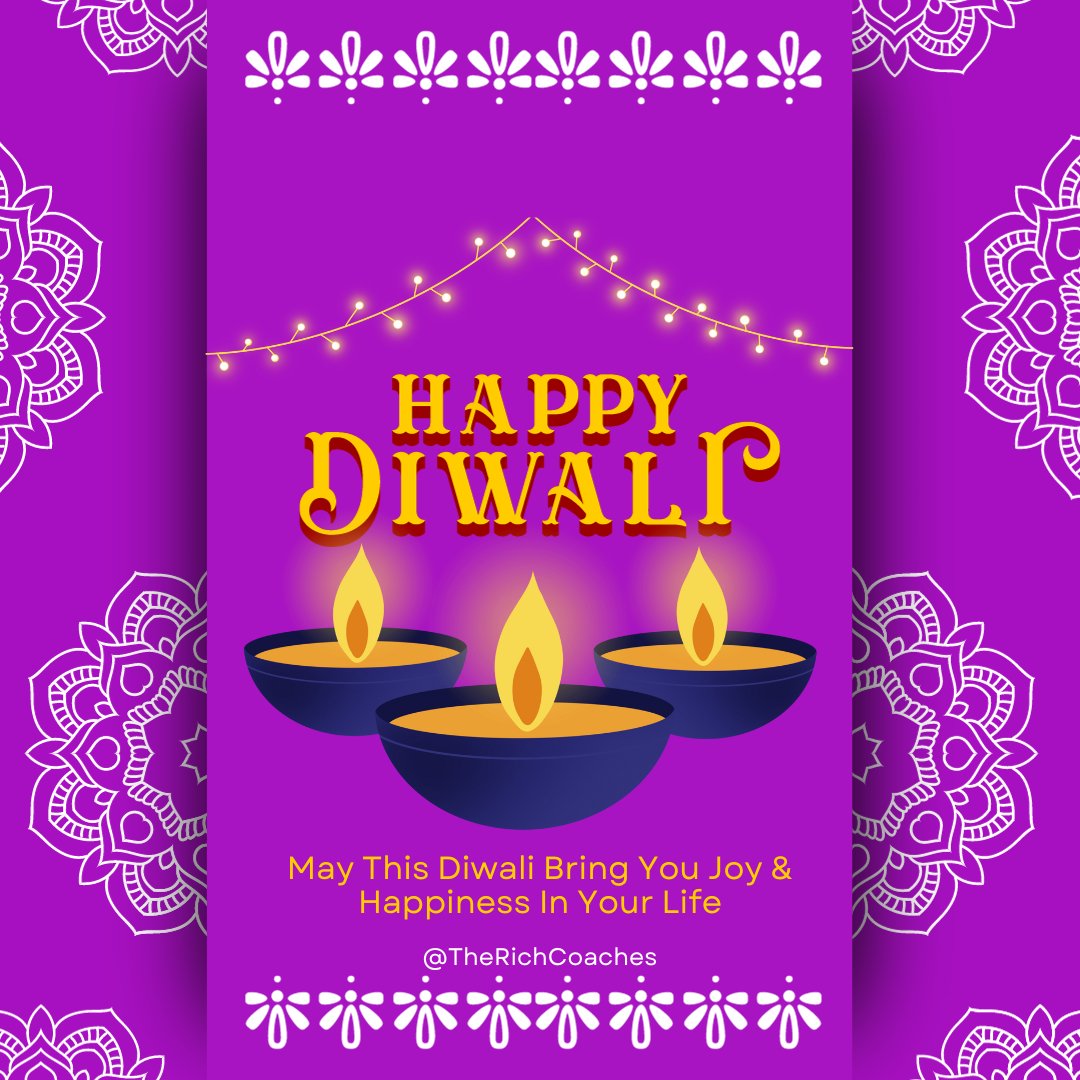 Happy Diwali...

May This Diwali Bring You Joy & Happiness In Your Life...

#TheRichCoaches #PurposeProject #TRC #GFF #imAcceleratorAtBend