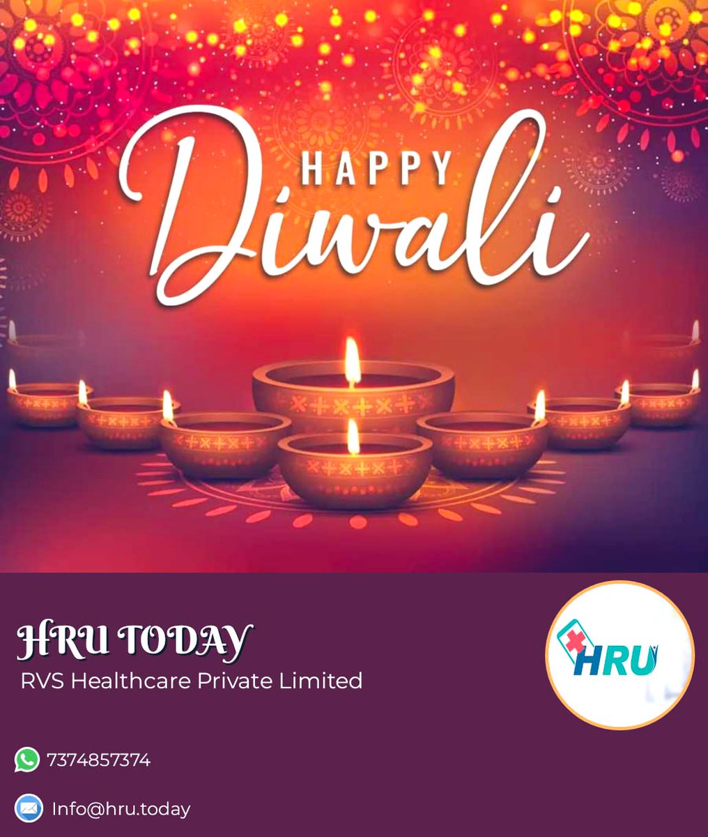 A very Happy and Healthy Diwali from HRU Family to you and yours…. 
#hrutoday #diwaliwishes #diwaligreetings #digitalhealth #digitalhealthcare #jaipur #india #doctormanagement #clinicsystem #healthcomesfirst