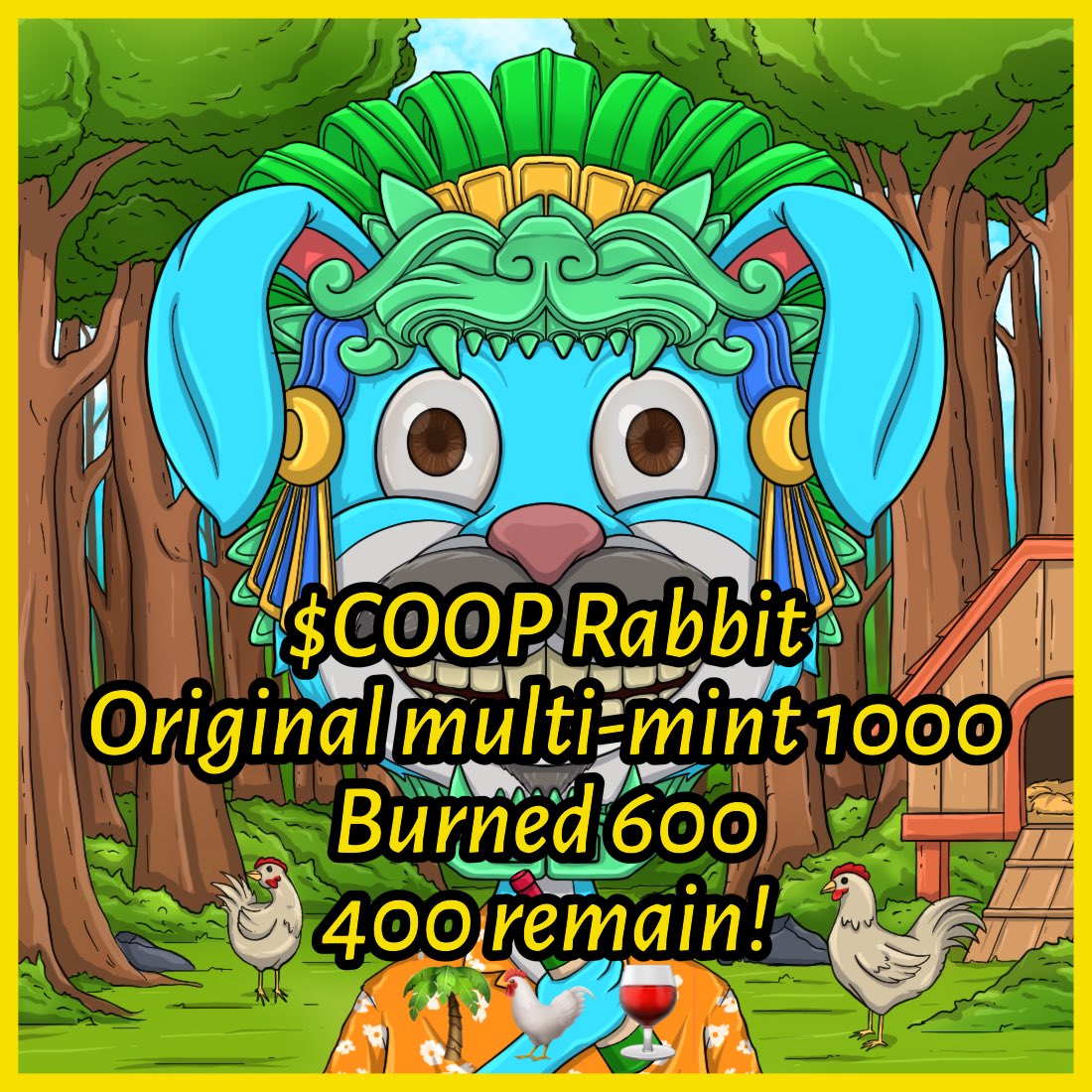 Co0pRabbit's tweet photo. The final 8 $coop rabbits have gone to the wild. The rest is up to you #Algorand ☮️ https://t.co/9IN2rx1Xs7