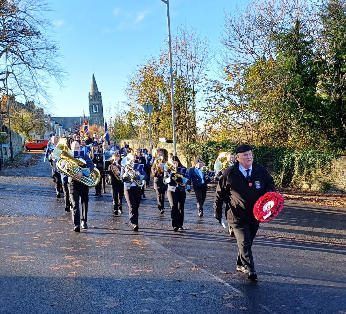An honour as always for the band to play at our local Remembrance Parade and service today. We will remember.