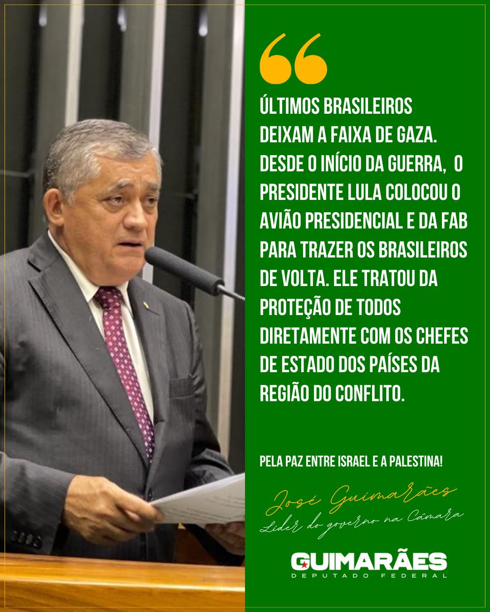 Vitória da diplomacia brasileira do governo <a href="/LulaOficial/">Lula</a>! Todos em segurança!