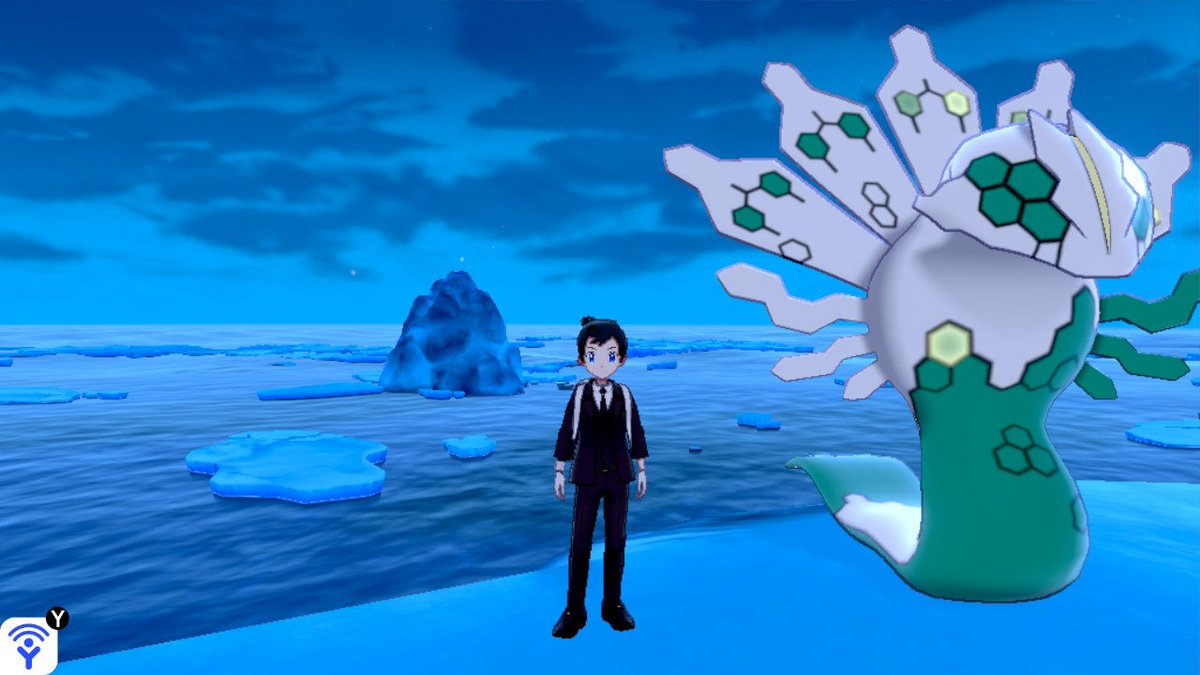 Apparition ce matin d'un magnifique serpent-dragon vert &amp; blanc✨️
<a href="/Shiny_Hunters/">ShinyHunters</a>