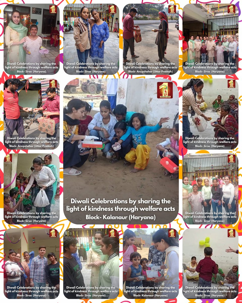 We should celebrate every festival by sharing happiness with others.  #Derasachasauda followers are celebrating Diwali by doing works for the welfare of humanity with the inspiration of Saint MSG.
 #DiwaliWithWelfare